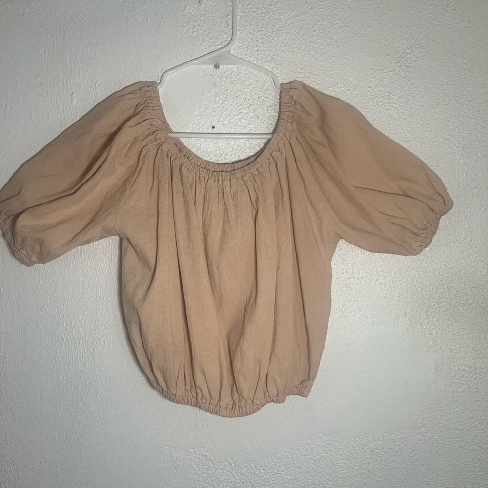 Miranda Bennett Studio Puff Sleeve Blouse in light pink